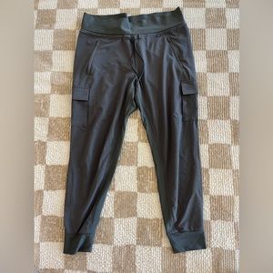 Dark Olive Green Athleta Cargo Joggers